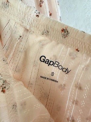 Gap Body Pajama Crop Pants Small Pointelle Pink Floral PJ Womens New