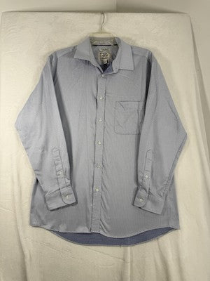 Jos A Bank 1905 Shirt 16.5 33 Blue Long Sleeve Non Iron Stretch Button Down