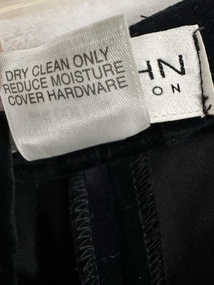 St John Collection 8 Black Pants Straight Leg Velveteen Cotton Stretch Womens