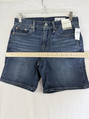Gap 5" Mid Rise Denim Girlfriend Shorts 25 0 Women Blue Jean New NWT