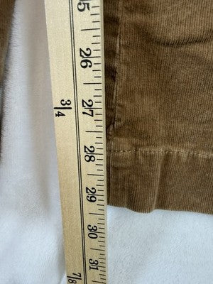 Talbots Corduroy Flare Leg Pants 4 Womens Caramel Tan Brown High Waist