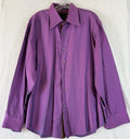 Robert Graham Shirt 2XL Long Sleeve Mens Purple Iridescent Button Up Flip Cuffs