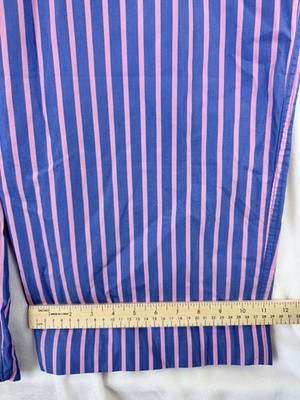Gap Easy Wide Leg Pants XL Womens Organic Cotton Poplin Pull On Blue Stripe New
