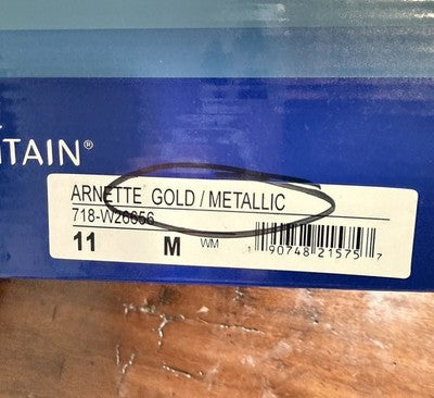 White Mountain Sandals 11 Womens Wedges Slip On Shoes Gold Arnette