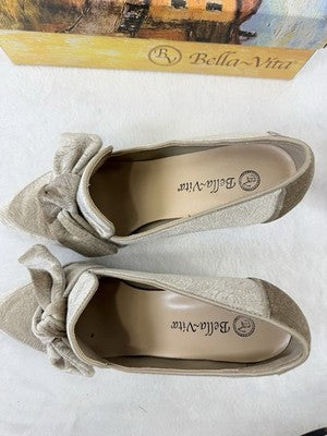 Bella Vita Womens Shoes 11 Block Heels Velvet Bow Womens