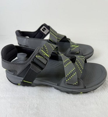 Kuru Mens Sandals 9 Current Gray Shoes Hiking Plantar Fasciitis New