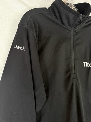 The North Face 1/4 Zip Pullover Mens Medium Titan Jack Company Logo Finance Bro