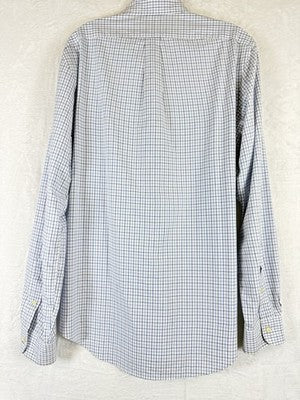 Polo Ralph Lauren Shirt Men Medium Slim Fit Button Down Blue Long Sleeve Cotton