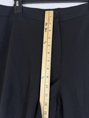 Eileen Fisher Pants Medium Black Washable Flex Ponte Straight Trouser Women Knit