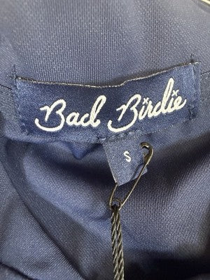 Bad Birdie Polo Womens Small Golf Sleeveless Navy Blue New NWT