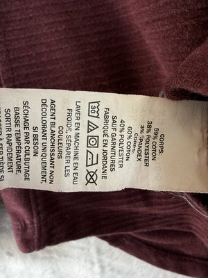 LL Bean Womens Medium Tall Pullover Cowl Neck Knit Burgundy
