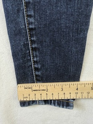 American Eagle Jeggings Size 00 Dark Blue Zip Ankle Denim Jeans