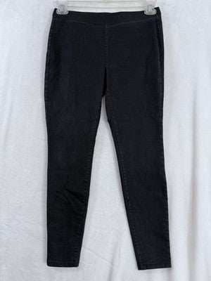 Eileen Fisher Small Petite Black Pull On Jeans Denim Pants Womens SP PP