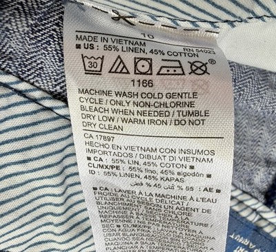 Old Navy Everyday Shorts 10 Women Linen Chambray Blue Polka Dot 3” Womens