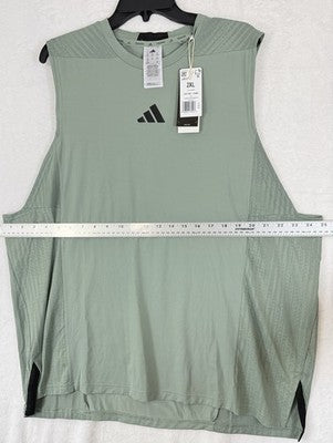 Adidas Men Training Intensity Tank Top 2XL Green Climacool Workout Shirt NEW