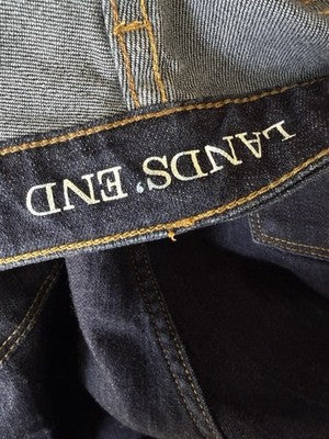 Lands End Jeans 16 Womens Bootcut Leg Fit 2 Dark Blue High Rise