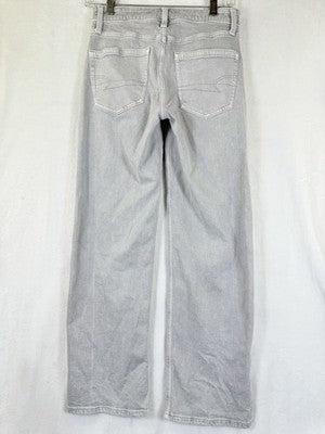 American Eagle Stovepipe Jeans 000 Gray Womens Straight Leg Denim