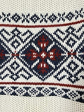 Izod Sweater Men Medium 1/4 Zip Fair Isle 100% Cotton Long Sweater