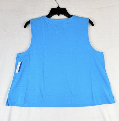 Gap Heavyweight Shell Tank Top Large Womens Blue Sleeveless Knit New NWT
