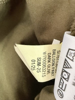 Gap Mid Rise Twill Barrel Leg Pants Small Women Olive Green New NWT