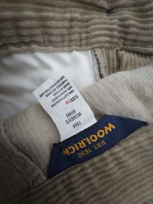 Woolrich Womens Corduroy Pants 10 Beige Tan High Waisted New NWT *FlawRead