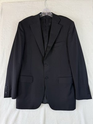 Canali Blazer 38R Black 100% Wool Mens Jacket Made In Italy