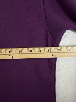 Melloday Top XL Purple Short Sleeve Blouse Womens