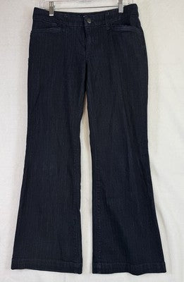 Eddie Bauer Jeans Women 6 Petite Curvy Flare Dark Blue 6P P6 Denim