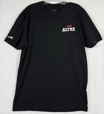 Altra Running T Shirt Mens Large Black Short Sleeve Stay Out There Crew Neck Tee