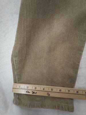 Woolrich Womens Corduroy Pants 10 Beige Tan High Waisted New NWT *FlawRead