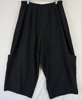 Habitat Clothes To Live In Large Cropped Pants Black Artsy Art To Wear Womens