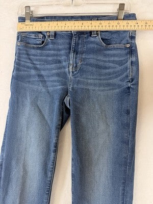 American Eagle High Rise Skinny Kick Jeans 4 Long Blue Womens Denim