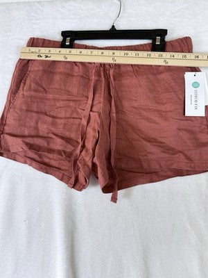 Stitch Fix 100% Linen Shorts 6 Kut From The Kloth Clay Red 3” Womens New NWT