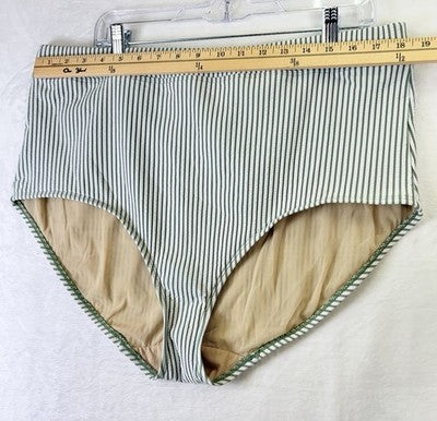 Cacique Swim 26 Tankini Top Bottom Set Green 44DDD Underwire Swimsuit Womens
