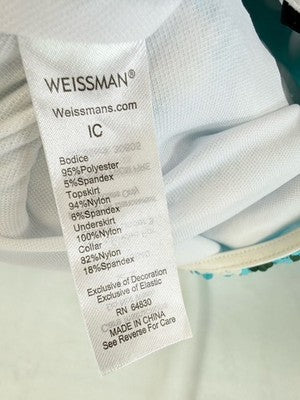 Weissman Dance Costume Child IC 7 8 Girls Soda Shop Rock Blue Dress Dancewear