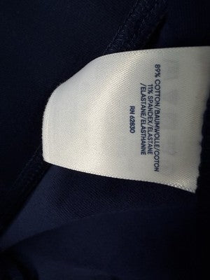 Lands End Starfish Crop Pants XL Petite Navy Blue Knit Pull On Stretch Womens