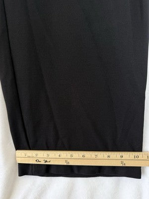 Eileen Fisher Pants Medium Black Washable Flex Ponte Straight Trouser Women Knit