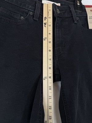 Levis Superlow Bootcut Jeans 28 Black 28x34 Womens Low Rise Boot Cut Levi’s New