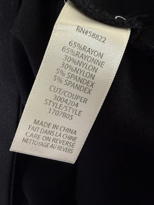 Max Studio Pants XL Black Knit Straight Leg Pull On Pockets Womens