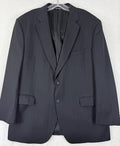 Jos A Bank Blazer 46r 100% Wool Mens Navy Blue Pinstriped Suit Jacket Sport Coat