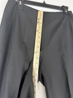 Piazza Sempione 48 Pants Wool Black Side Zip Womens