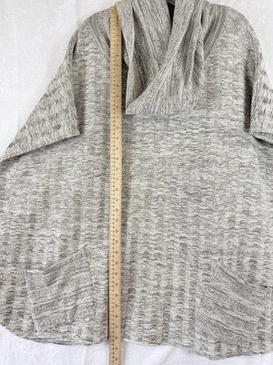 Margaret Winters Poncho Sweater Gray Cowl Neck Art To Wear Artsy Lagenlook OSFA