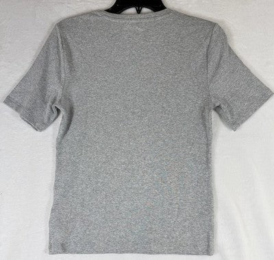 Gap Modern Tee Medium Womens Short Sleeve Gray Crew Neck Top T Shirt New