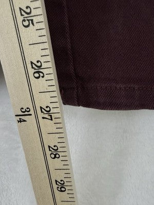 Gloria Vanderbilt Amanda Jeans 16 Average Missy Burgundy Red Womens