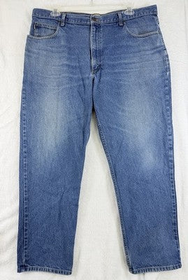 LL Bean Jeans Mens Natural Fit 42x32 Blue Denim