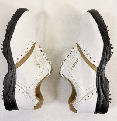 FootJoy Golf Shoes 8 Womens GreenJoys White Beige