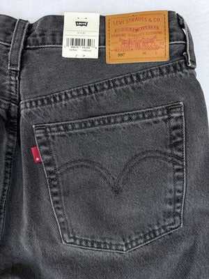 Levis 501 Jeans 31 Womens 31x30 Button Fly Black Levi’s High Rise New NWT