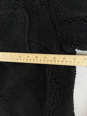 Torrid 1 Sherpa Fleece Jacket Shacket Black Snap Front 1X Plus Size Womens