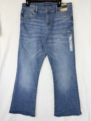 Aeropostale Jeans Women 14 Short Mid Rise Boot Cut Blue New NWT