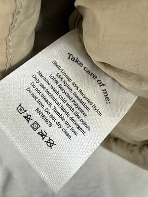 Halfdays Nellie Packable Puffer Jacket XL Womens Chai Beige Tan New